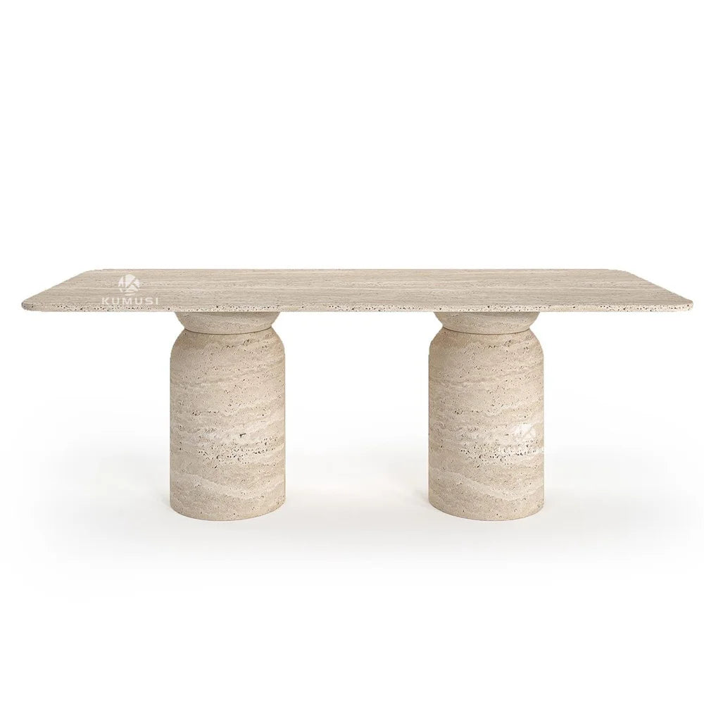 Travertine Design Table Dining Table for 6-8 People - Image 3