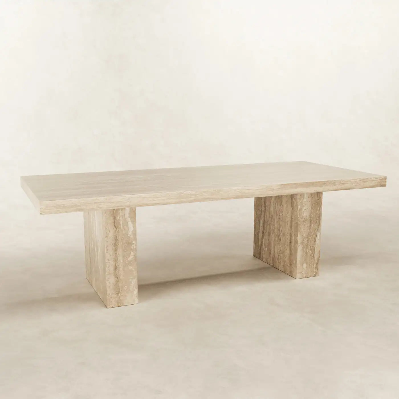 Vintage Yellow Wood Grain Rectangular Dining Table Classic French Countryside Style Elegant Stone Table - Image 3