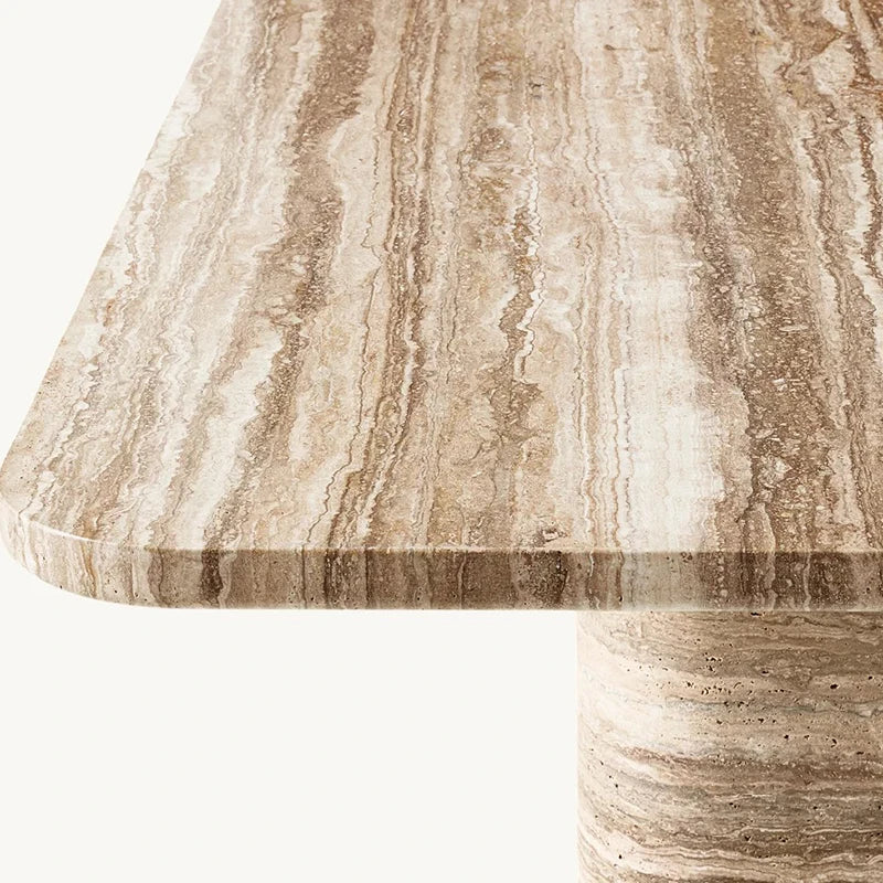Kumusi Furniture High End Commercial Furniture Living Room Marble Dining Table Concrete Texture Simple Long Table - Image 2