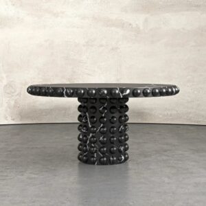 Kumusi Modern Customizable Round Marble Dining Table for Dining Room
