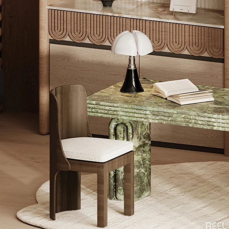 Kumusi Customized Natural Stone Furniture High Quality Verde Alpi Green Marble Dining Table With Fluted Base Top - Image 3