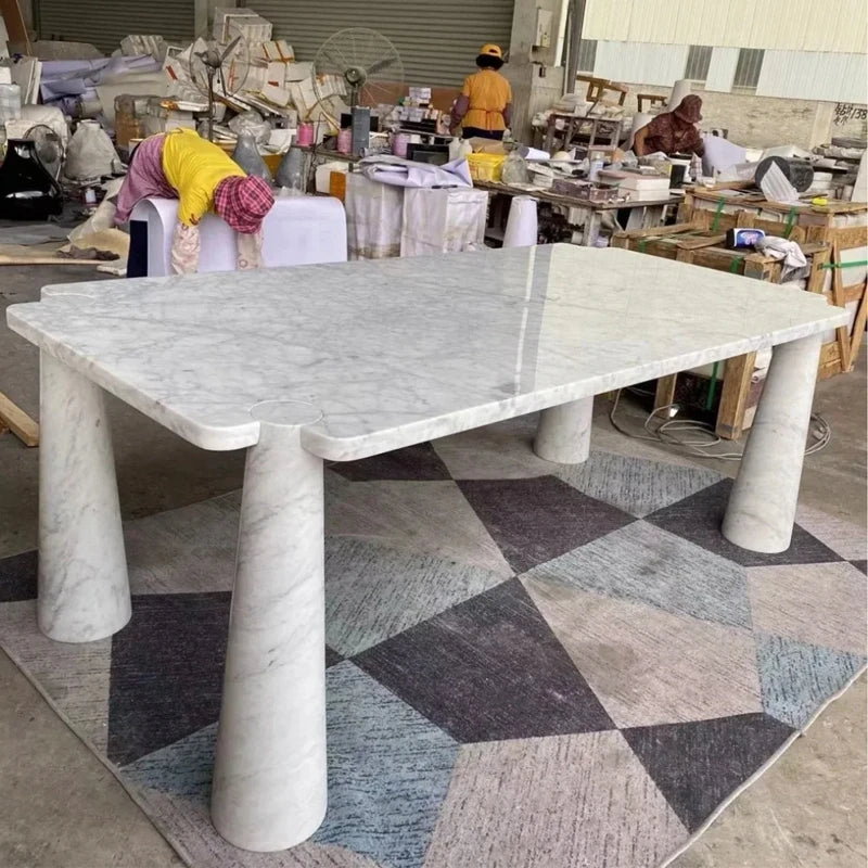 Outdoor Indoor Quartz Stone square Table Large Conference Table Stone Cave Conference square Table - Image 5