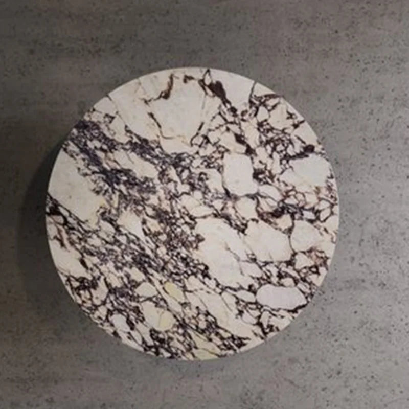 Kumusi Luxury Scandinavian Calacatta Viola Marble Extendable Round Dining Table for Home & Workshop Use - Image 2