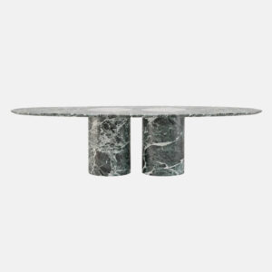 Kumusi Verde Alpi Table for Dining Green Marble Dining Table