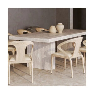Minimalist High-end Natural Marble Coffee Table Rectangles Travertine Dining Table