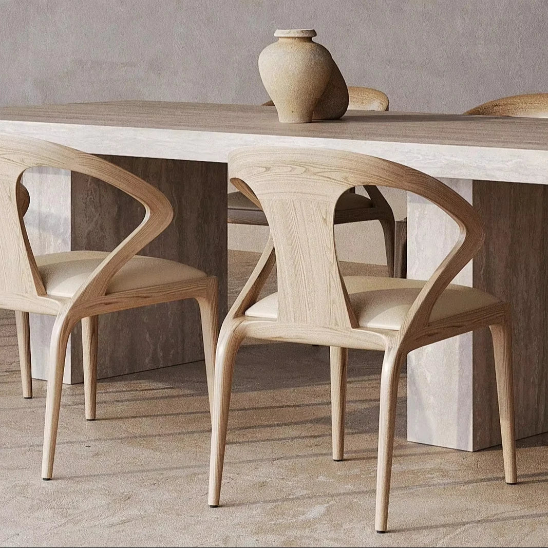 Vintage Yellow Wood Grain Rectangular Dining Table Classic French Countryside Style Elegant Stone Table - Image 4