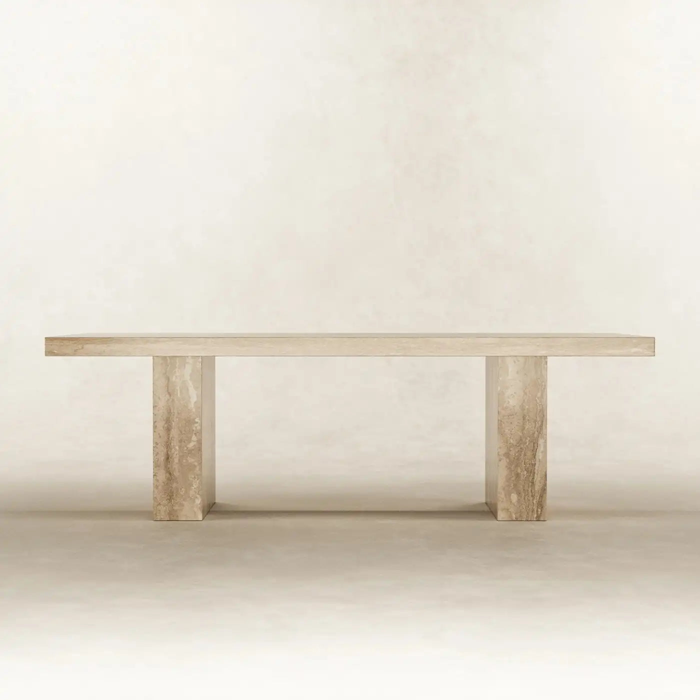 Vintage Yellow Wood Grain Rectangular Dining Table Classic French Countryside Style Elegant Stone Table - Image 7