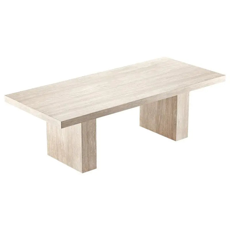 Minimalist High-end Natural Marble Coffee Table Rectangles Travertine Dining Table - Image 3