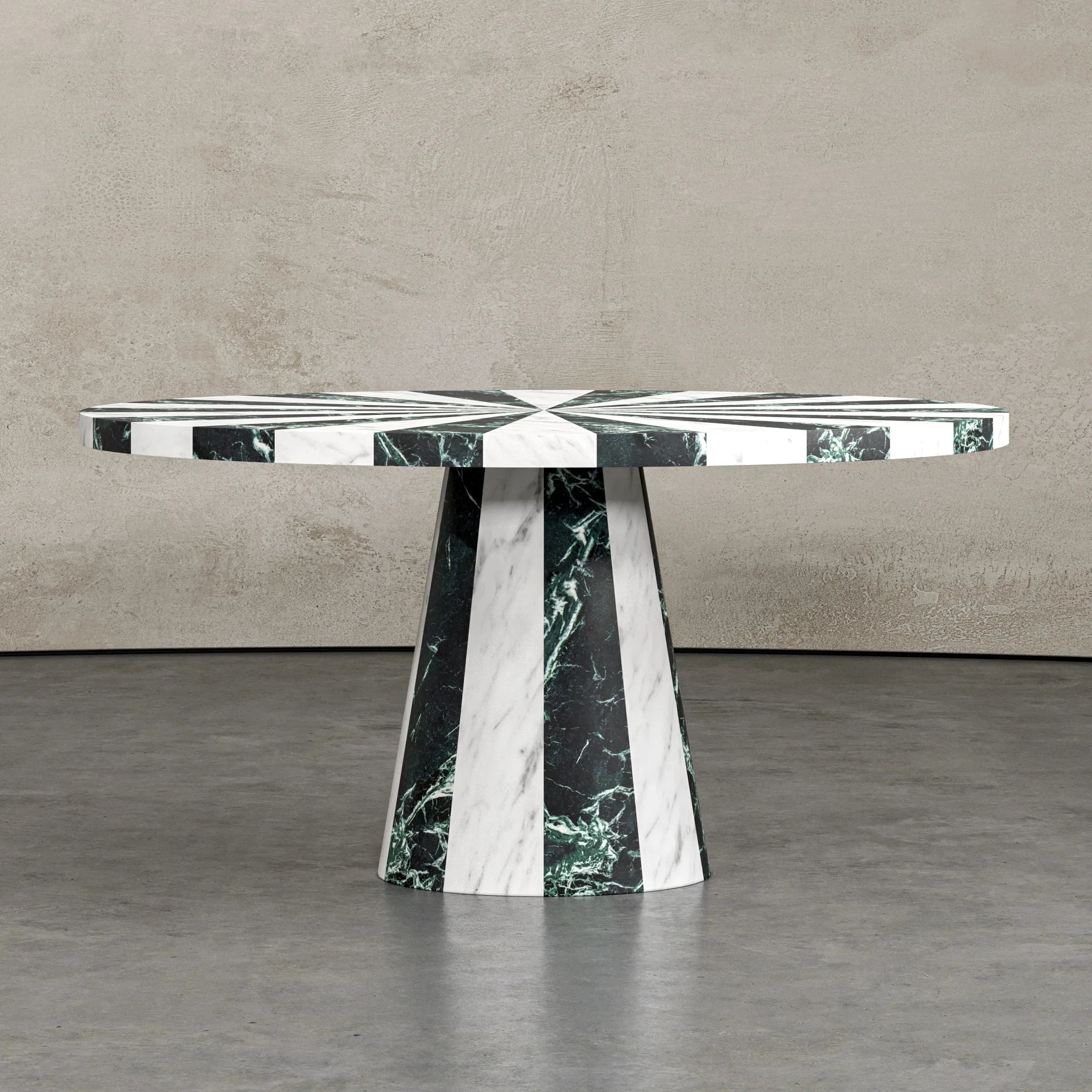 Kumusi Modern Customizable Round Marble Dining Table - Image 4