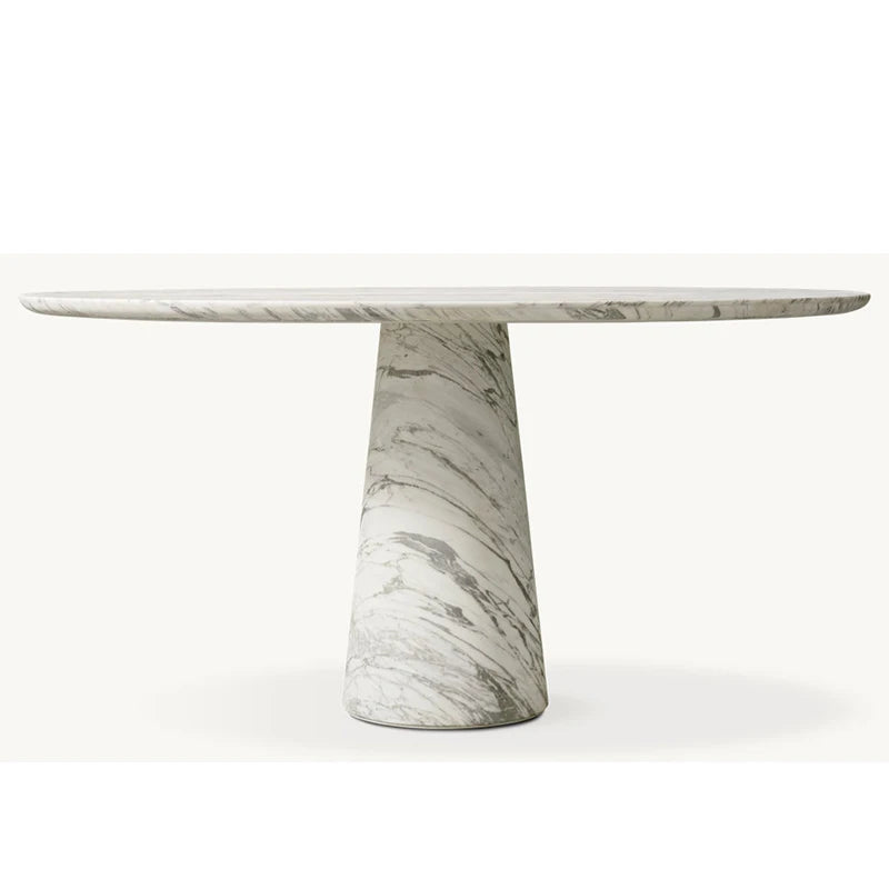 Private Brand High-End Furniture Manufacturer Marble Circular Coffee Table Living Room Travertine Dining Table - Image 9