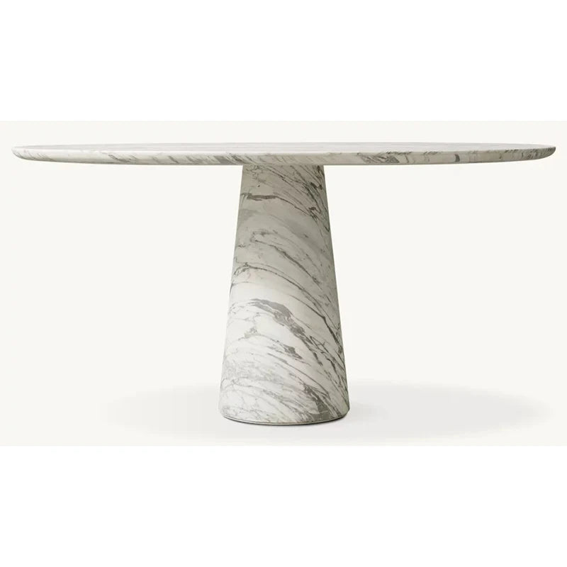 Private Brand High-End Furniture Manufacturer Marble Circular Coffee Table Living Room Travertine Dining Table - Image 2