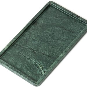Green Marble Tray for Bathroom Countertop, Kitchen Counter, or Catchall