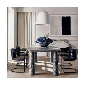 Modern Dining Table Marble Top Set Simple Design Dining Table Set 4 Seater
