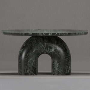 Kumusi Modern Luxury Verde Alpi Marble Dining Table for 6 8 10 Seaters Contemporary Round Dining Room Table
