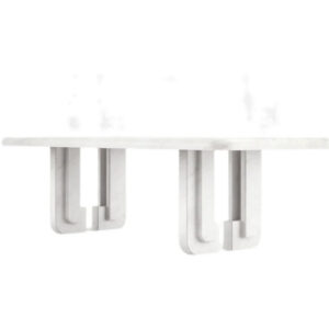 KUMUSI FURNITURE Unique Design Modern Dining Table Set Dining Room Furniture White Marble Dining Table Set 6 Chairs