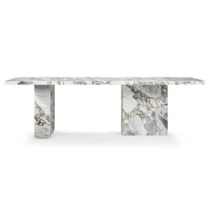 Kumusi Furniture Modern Luxury Blue Galaxy Marble Dining Table Set People Large Tall Stone Dining Table Living Room Furniture