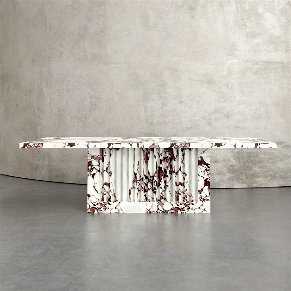 Original Solid Stone Natural Marble Travertine Cutomlized Dining Table - Image 8