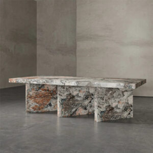 Seats 8 Customized Scandinavian Extendable Large Marble Dining Table for Workshop