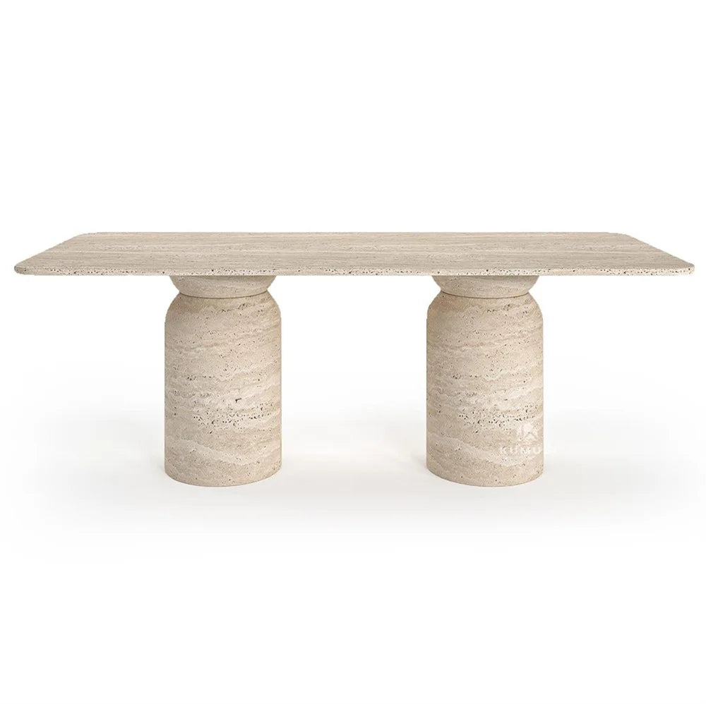 Travertine Design Table Dining Table for 6-8 People - Image 4