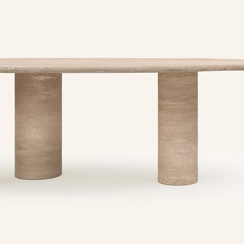Kumusi Furniture 6 Seat Natural Stone Cloud Top Dining Table Modern Design Dining Room Furniture - Image 3
