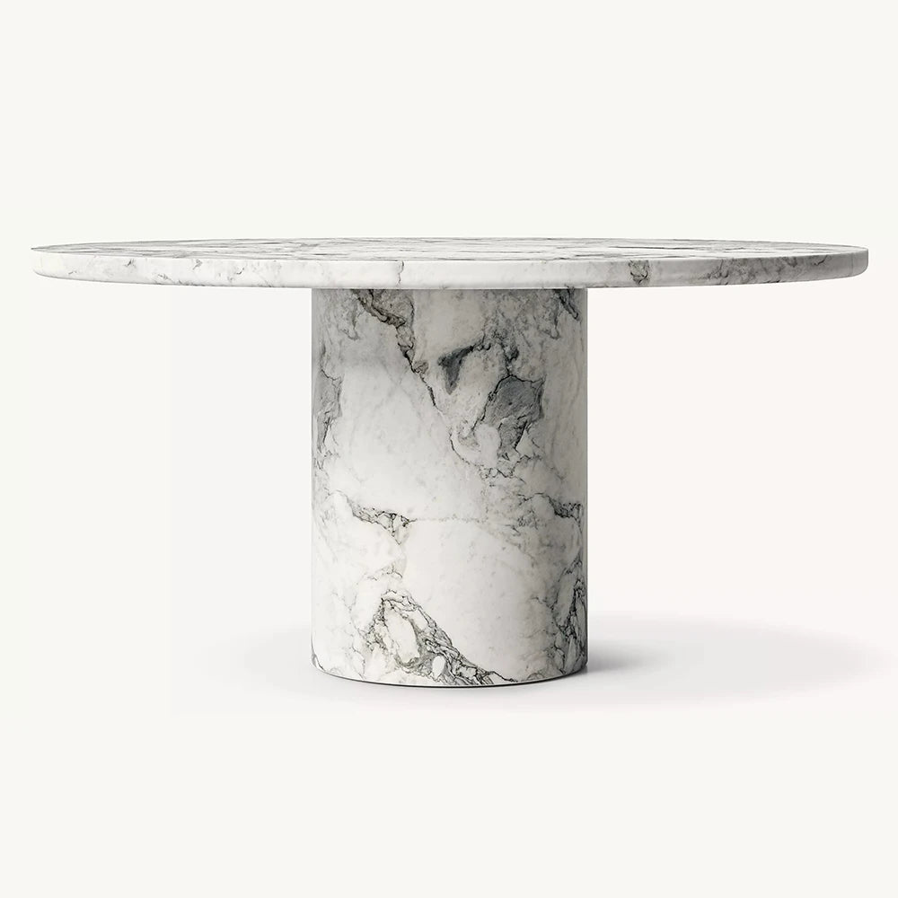 Kumusi New Travertine Round Dining Table, Modern Style, Factory Produced - Image 9