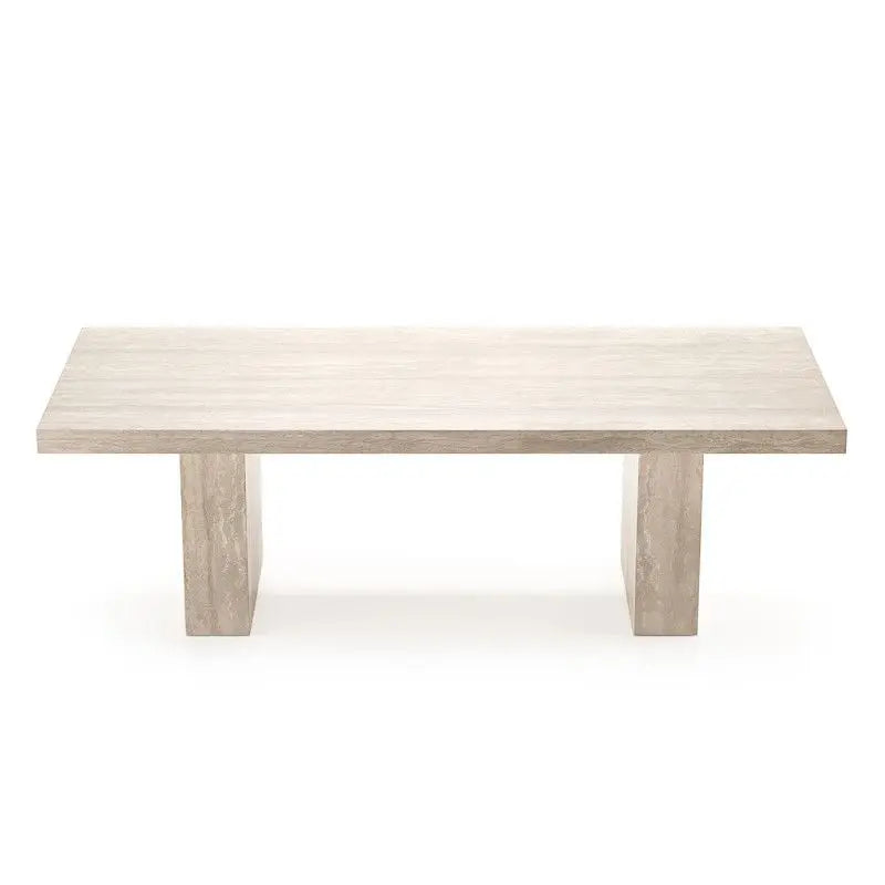 Minimalist High-end Natural Marble Coffee Table Rectangles Travertine Dining Table - Image 4