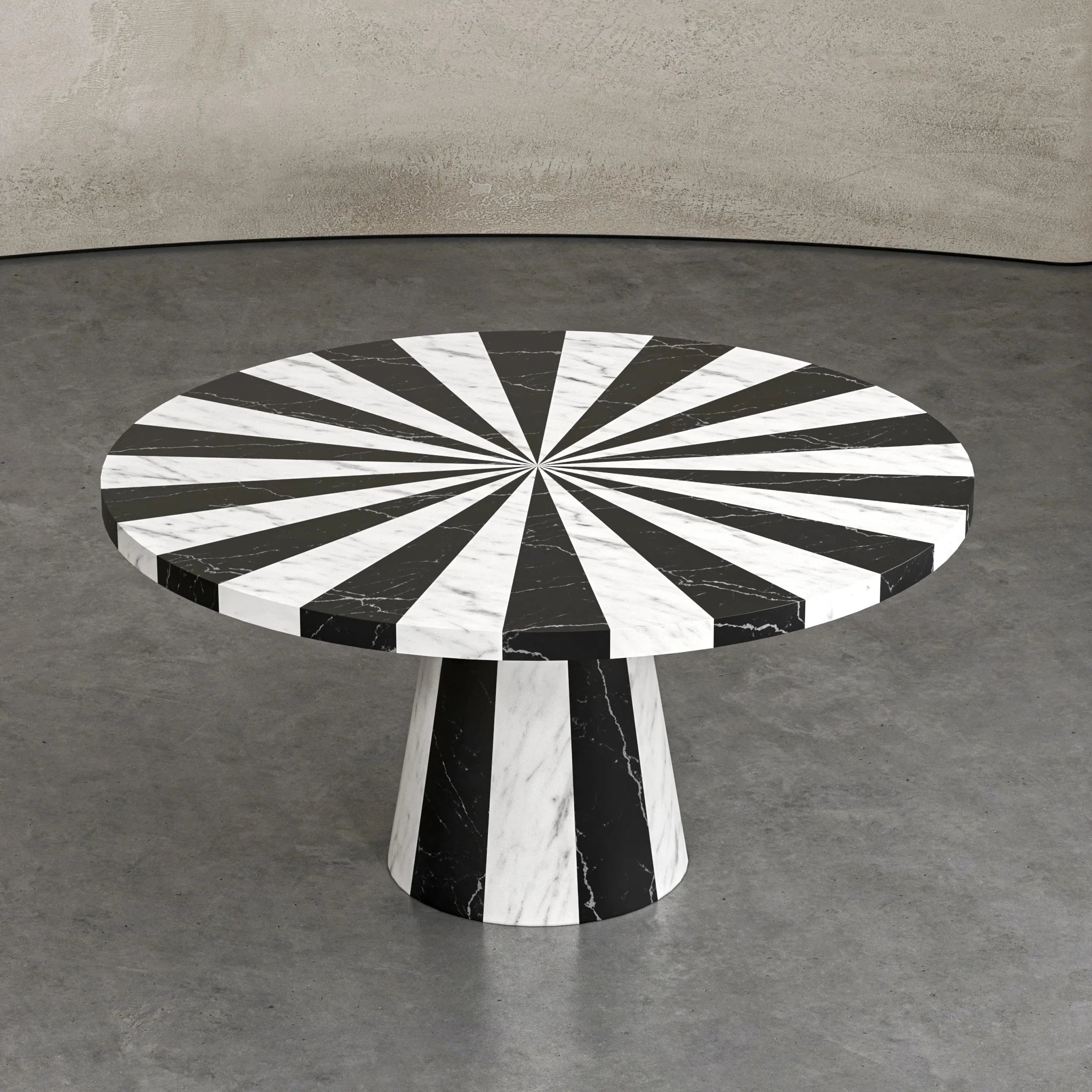 Kumusi Modern Customizable Round Marble Dining Table - Image 7