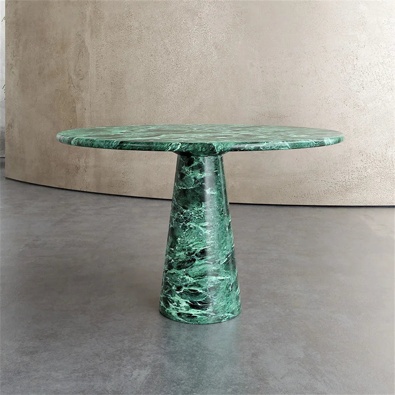 Kumusi Luxury Nordic Matt Finish Beige Marble Travertine Dining Table for Living Room and Outdoor Use - Image 8