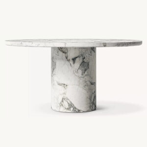 Kumusi Round Dining Table Arabescato Table