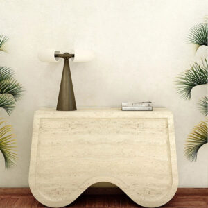 KUMUSI FURNITURE Contemporary Stone Console Table for Villa & Living Room