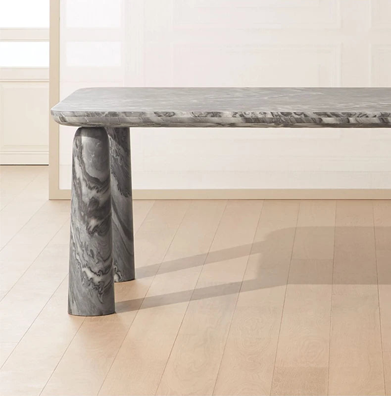 Modern Dining Table Marble Top Set Simple Design Dining Table Set 4 Seater - Image 2