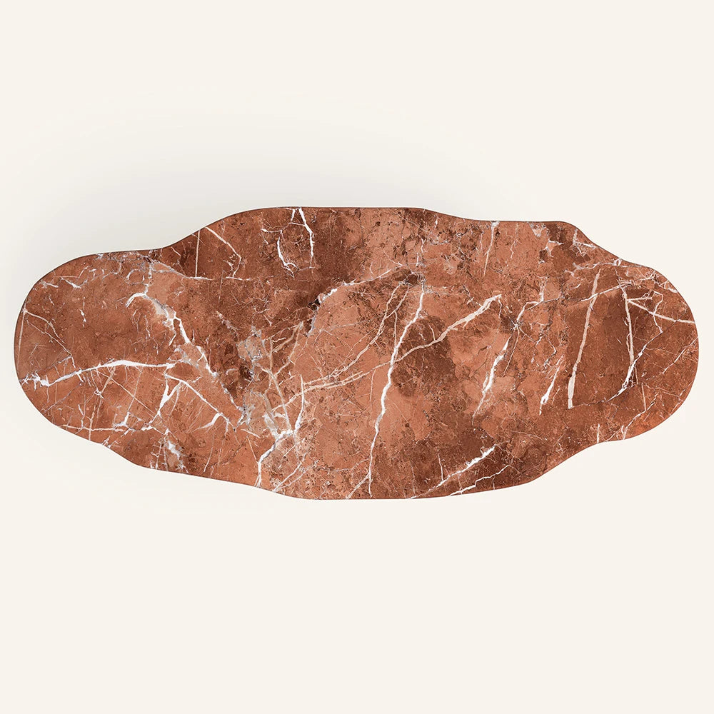 Kumusi Furniture 6 Seat Natural Stone Cloud Top Dining Table Modern Design Dining Room Furniture - Image 6