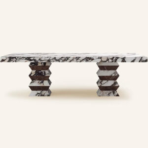 Kumusi Modern Minimalist Style Dining Table Solid Calacatta Viola Home Furniture Dining Table
