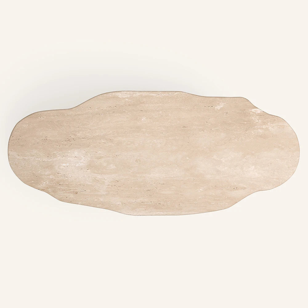 Kumusi Furniture 6 Seat Natural Stone Cloud Top Dining Table Modern Design Dining Room Furniture - Image 4
