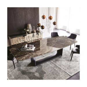 Marble Dinner Table Dinning Room Table Set Modern Furniture Luxury Sintered Stone Dining Table Set 6 Seater Marble