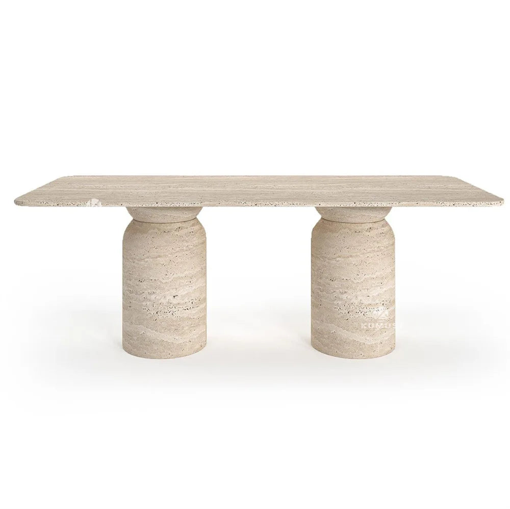 Travertine Design Table Dining Table for 6-8 People - Image 2