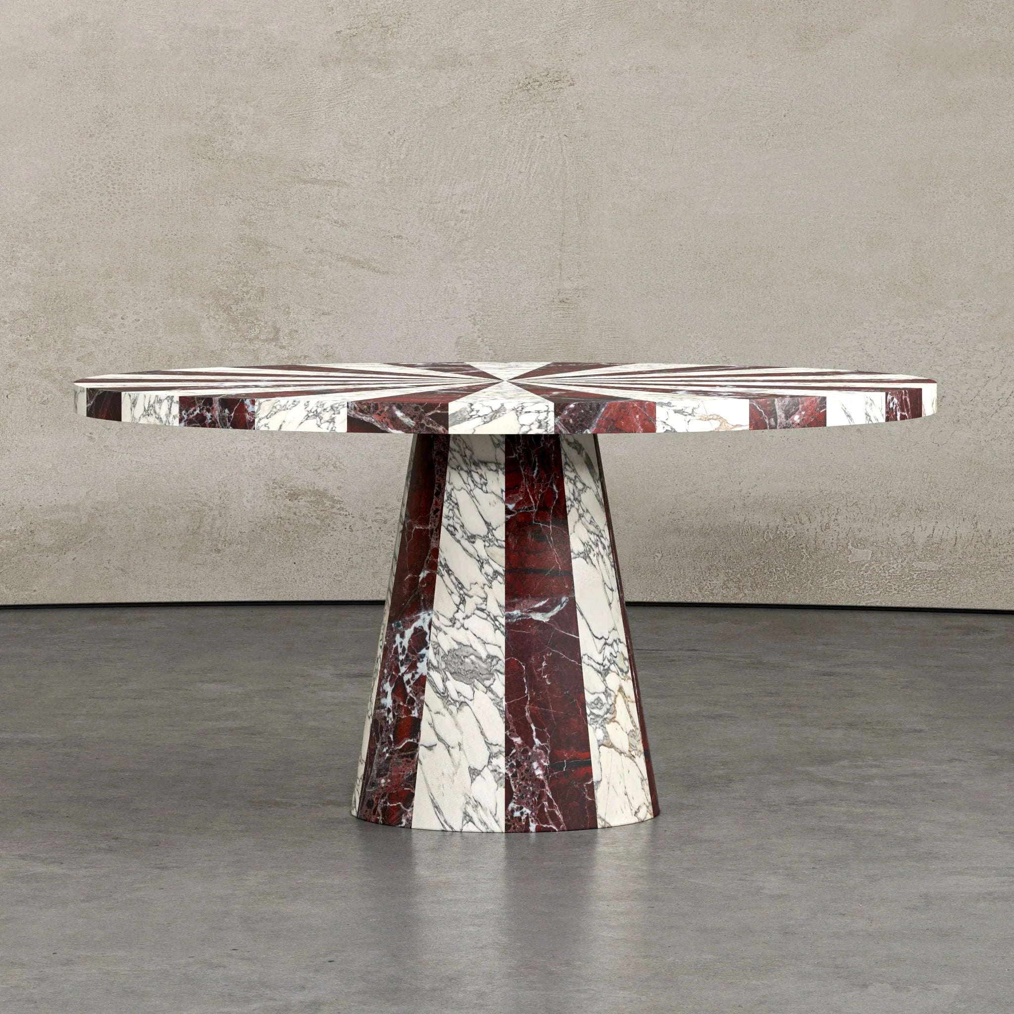 Kumusi Modern Customizable Round Marble Dining Table - Image 9
