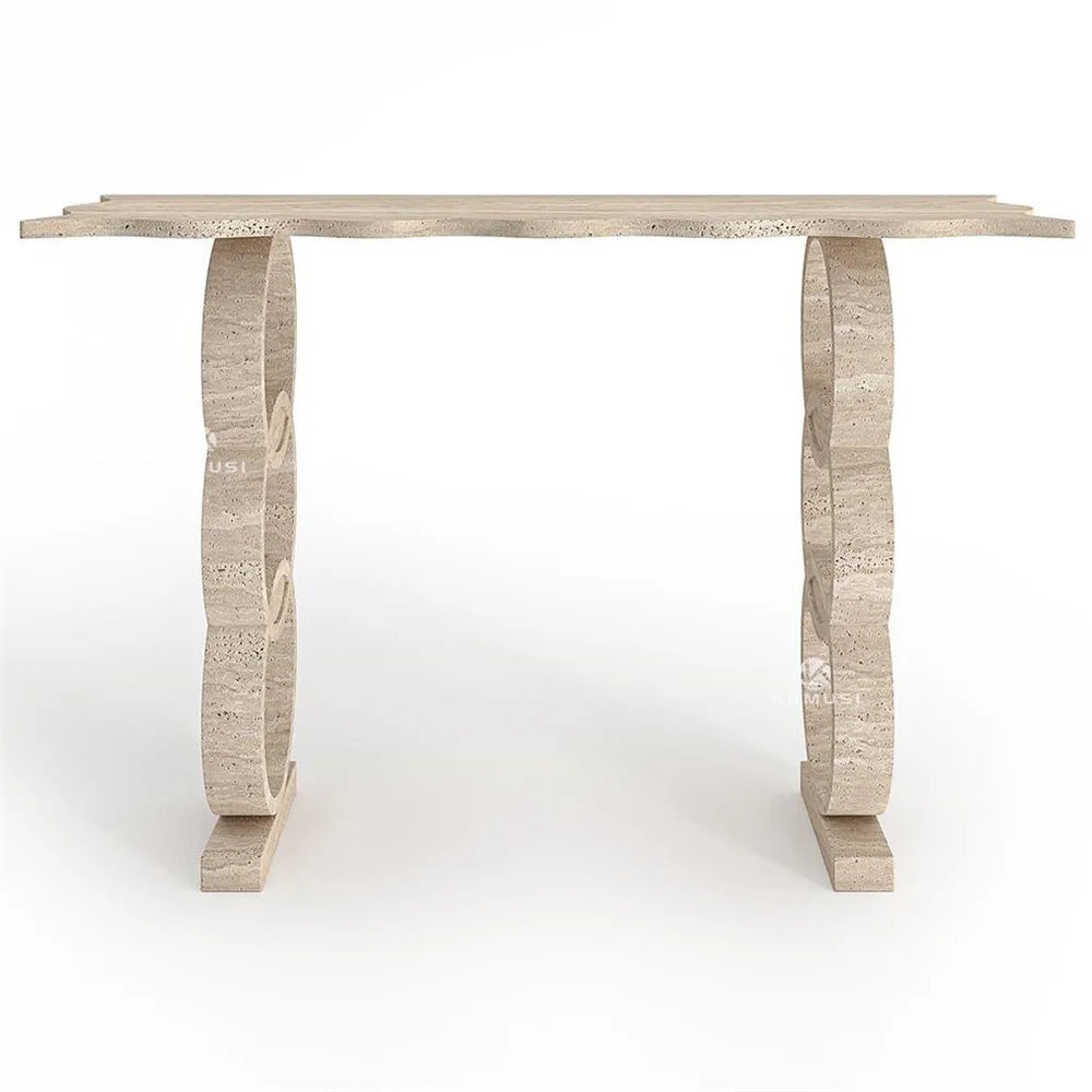 KUMUSI FURNITURE Customizable Villa Entrance Table Simple but Elegant Small Stone Table Next to the Hallway Console Table - Image 4
