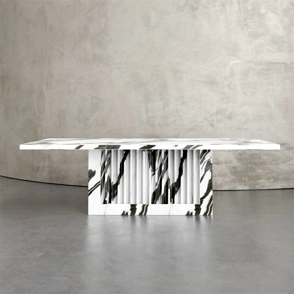 Original Solid Stone Natural Marble Travertine Cutomlized Dining Table - Image 9