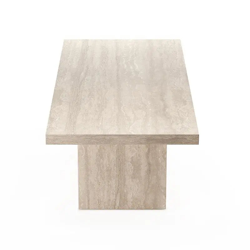 Minimalist High-end Natural Marble Coffee Table Rectangles Travertine Dining Table - Image 5