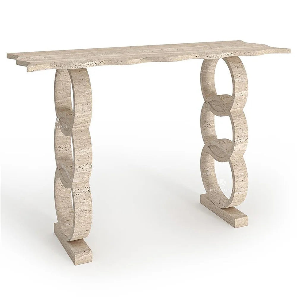 KUMUSI FURNITURE Customizable Villa Entrance Table Simple but Elegant Small Stone Table Next to the Hallway Console Table - Image 7