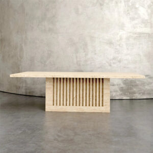 Original Solid Stone Natural Marble Travertine Cutomlized Dining Table