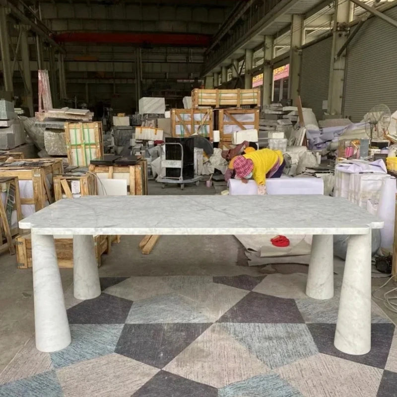 Outdoor Indoor Quartz Stone square Table Large Conference Table Stone Cave Conference square Table - Image 6