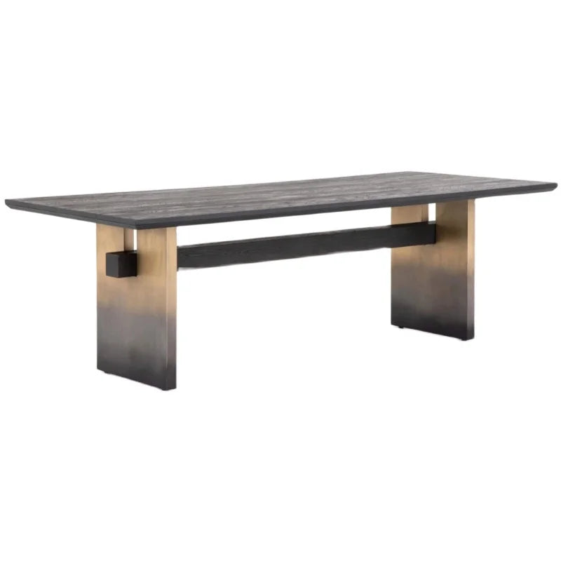 Dining Table 6/8 Seater Large Long Space Black Slate Marble Modern Dining Table - Image 5