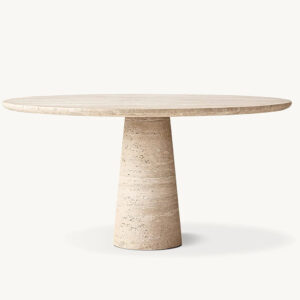 Kumusi Indoor Furniture Set Home Furniture Dining Set Modern Travertine Table Dinning Table